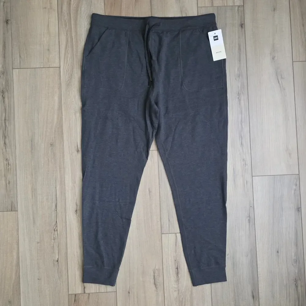 SAXX 3Six Five Lounge Sweatpant Black Heather(Dark Gray) Pants Men Sz XL NWT - Picture 2 of 12